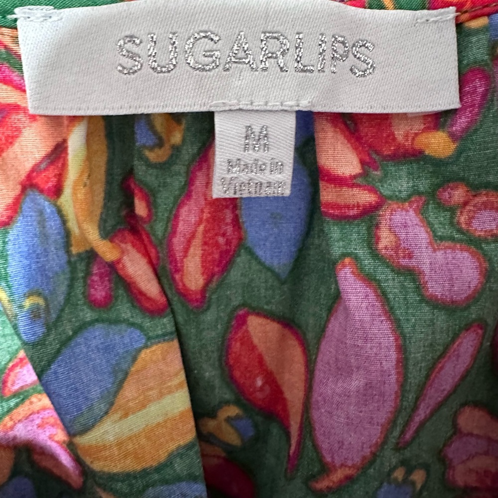 Floral Ruffle Sleeve Top - Multicolor - Picture 2 of 2